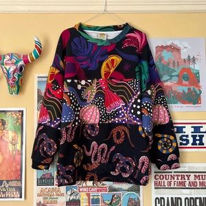 FARM RIO Mixed Print Sweatshirt